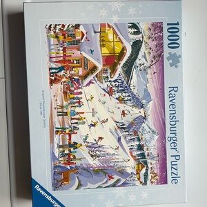 Ravensburger 1000 piece puzzle, ski theme,